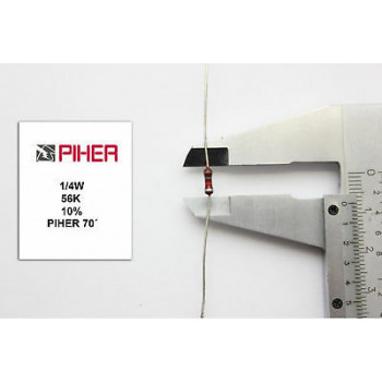 VINTAGE PIHER RESISTOR. 1/4W 56K 10% *4 PC* NEW ORIGINAL 1970´S + F221015 RC192