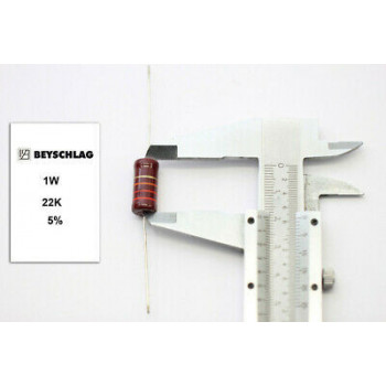 VINTAGE BEYSCHLAG RESISTOR. 1W 22K 5% *1 PC* NOS RC1727