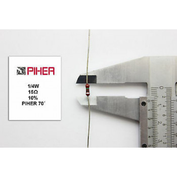 VINTAGE PIHER RESISTOR. 1/4W 15Ohm 15R 10% *4 PC* NEW ORIGINAL 1970´S + F221015