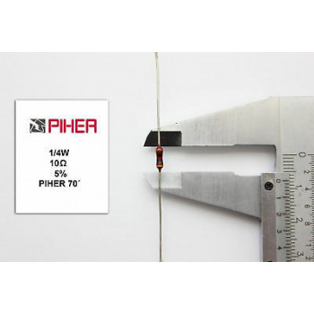 VINTAGE PIHER RESISTOR. 1/4W 10Ohm 10R 5% *4 PC* NEW ORIGINAL 1970´S + F221015