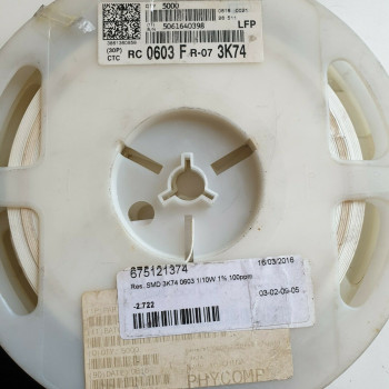 10 x 3.74K 1/10W 1% 100PPM SMD PHYCOMP RESISTOR. CA391U2700F010721