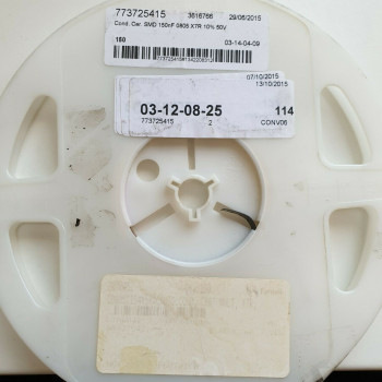 10 x 150nF 50V 10% SMD FARNELL CAPACITOR. CA391U100F010721