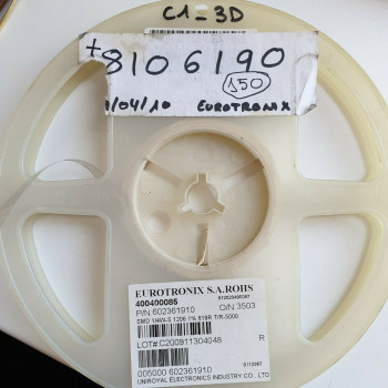 10 x 619R 1/4W 1% SMD EUROTRONIX RESISTOR. CA391U150F010721