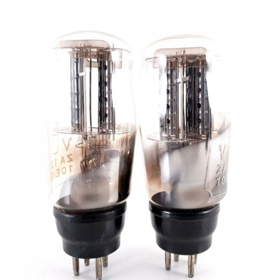 2 X VU39 TUBE. BLACK PLATES. 1940s PROD. AG  ENA