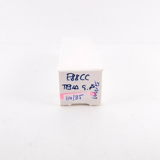 1 X E88CC TESLA TUBE. 1970s PRODUCTION. GOLD PIN.  114/85%. CH139