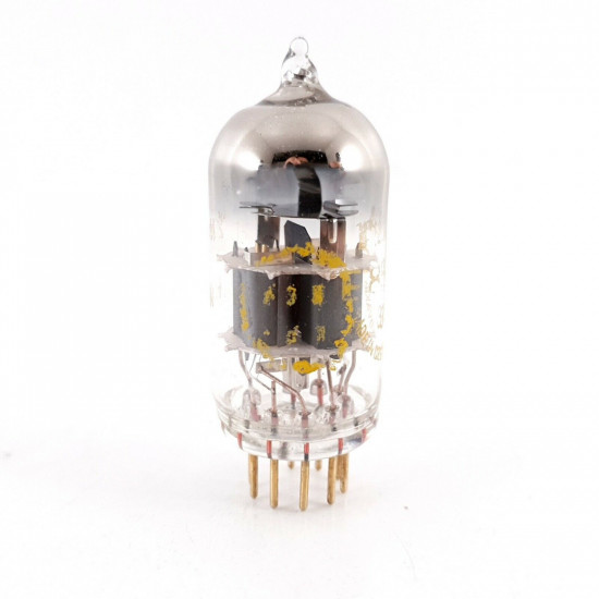 1 X E88CC TESLA TUBE. 1960s PRODUCTION. GOLD PIN. GOLD GRID.  81/96%. CH139