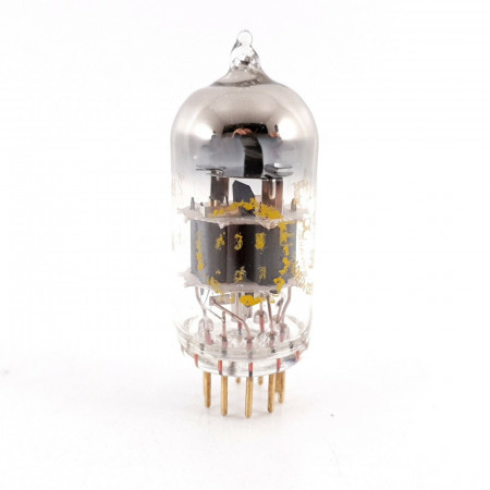 1 X E88CC TESLA TUBE. 1960s PRODUCTION. GOLD PIN. GOLD GRID.  81/96%. CH139