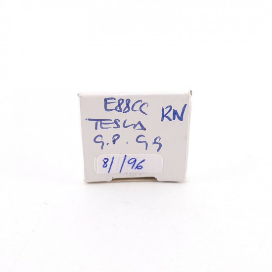 1 X E88CC TESLA TUBE. 1960s PRODUCTION. GOLD PIN. GOLD GRID.  81/96%. CH139