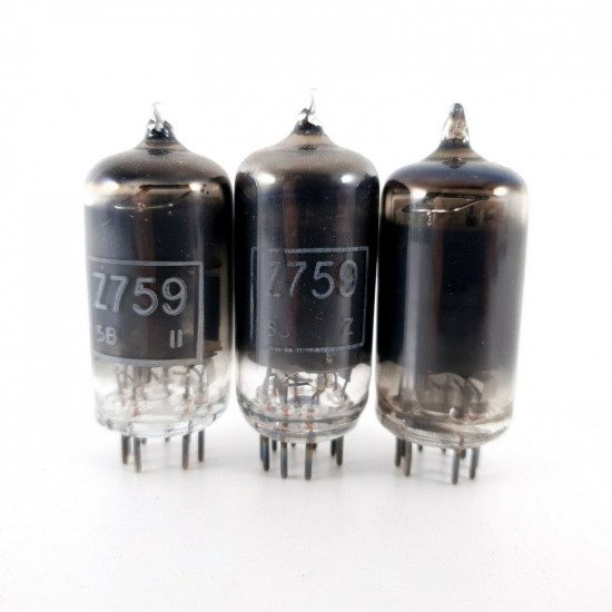 3 X Z759 TUBE. CHELMER BRAND. BLACK SMOKED GLASS. D-G CJ  ENA