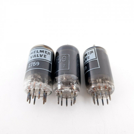 3 X Z759 TUBE. CHELMER BRAND. BLACK SMOKED GLASS. D-G CJ  ENA