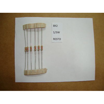RESISTOR. 1/3W 8K2 8.2K 5% *8 PC* NEW