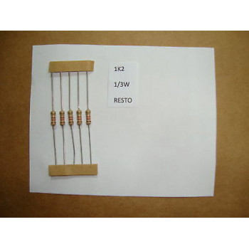 RESISTOR. 1/3W 1K2 1.2K 5% *8 PC* NEW