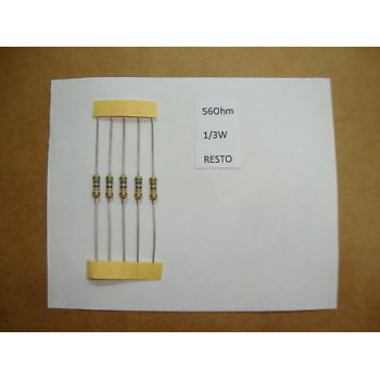 RESISTOR. 1/3W 56R 56Ohm 5% *8 PC* NEW