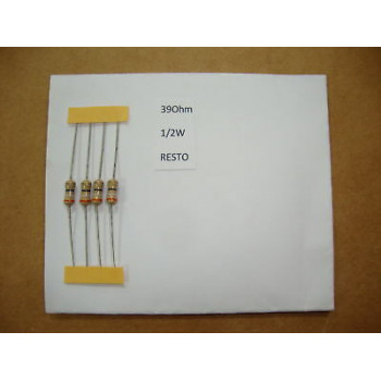 RESISTOR. 1/2W 390R 390Ohm 5% *4 PC* NEW