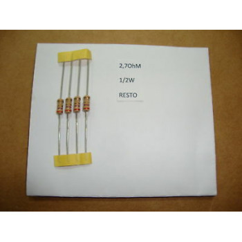 RESISTOR. 1/2W 2R7 2.7Ohm 5% *4 PC* NEW