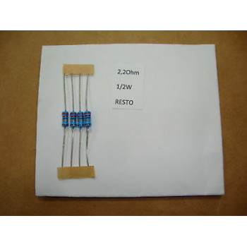 RESISTOR. 1/2W 2R2 2.2Ohm 2% *4 PC* NEW