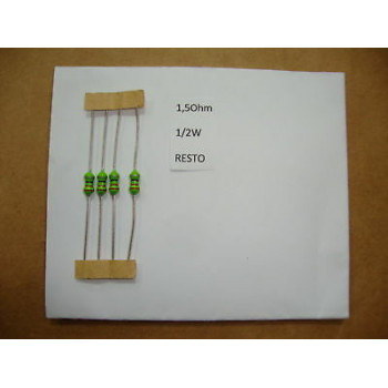 RESISTOR. 1/2W 1R5 1.5Ohm 5% *4 PC* NEW