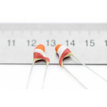 CERAMIC CAPACITOR PINS-UP 3K9 NOS (New Old Stock) 2PC CA58U500CA61U1000F131015