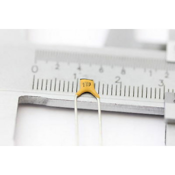 CERAMIC CAPACITOR PIHER 18pF +-2%NOS (New Old Stock) 5PC. CA23U172F160215