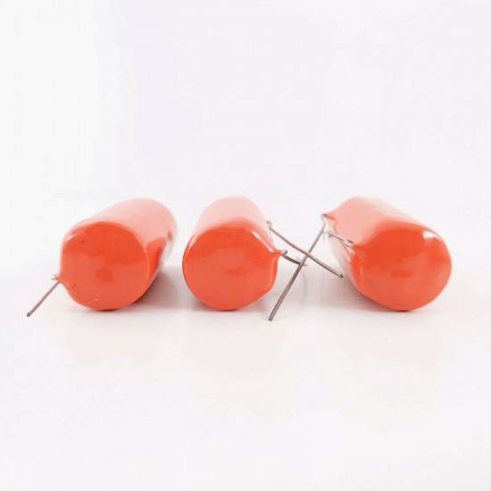 3 X 0.22uF 5% 600V SPRAGUE CAPACITOR ORANGE DROP. 715P600V. RADIAL. 22 CP  ENA