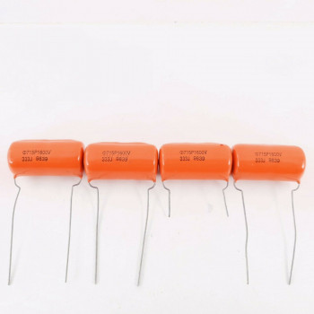 4 X 0.033uF 5% 1600V SPRAGUE CAPACITOR ORANGE DROP. 715P1600V. RADIAL 25 CP  ENA