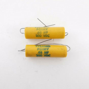 2 X 0.68mF 200V 10% PYRAMID CAPACITOR. PGIMV. 27 CP  ENA