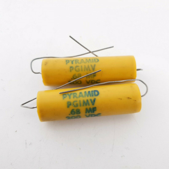 2 X 0.68mF 200V 10% PYRAMID CAPACITOR. PGIMV. 27 CP  ENA