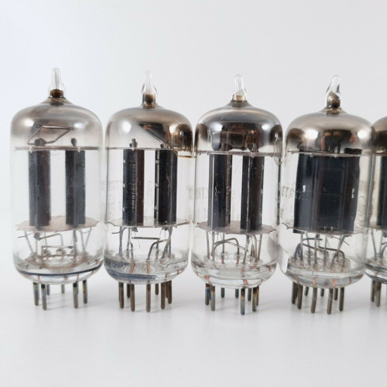 10 X 12AU7A RCA TUBE. 17MM BLACK PLATES. BLACK PLATES. 1960s PRODUCTION. CT  ENA