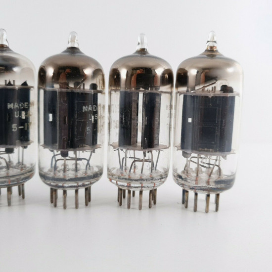 10 X 12AU7A RCA TUBE. 17MM BLACK PLATES. BLACK PLATES. 1960s PRODUCTION. CT  ENA