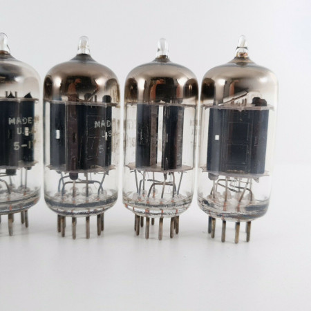 10 X 12AU7A RCA TUBE. 17MM BLACK PLATES. BLACK PLATES. 1960s PRODUCTION. CT  ENA