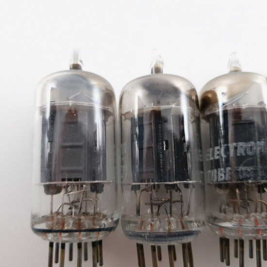 10 X 12AU7A RCA TUBE. 17MM BLACK PLATES. BLACK PLATES. 1960s PRODUCTION. CT  ENA