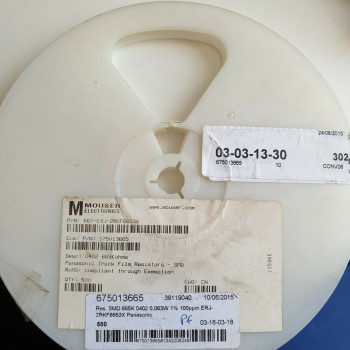 10 x 665K 1/16W 1% 100PPM SMD MOUSER ELECTRONICS RESISTOR. CA391U300F020721