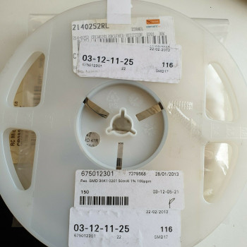 10 x 30.1K 0.05W 1% 100PPM SMD FARNELL ELEMENT14 RESISTOR. CA391U115F020721