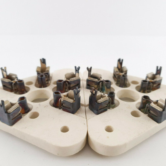 2 X 803 TUBE SOCKET. 1950s USA PRODUCTION. CERAMIC BUILT. HIGH QUALITY CQ  ENA