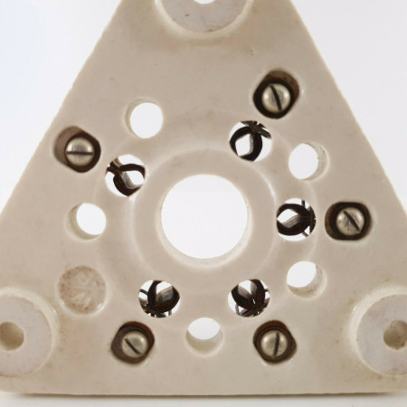 2 X 803 TUBE SOCKET. 1950s USA PRODUCTION. CERAMIC BUILT. HIGH QUALITY CQ  ENA