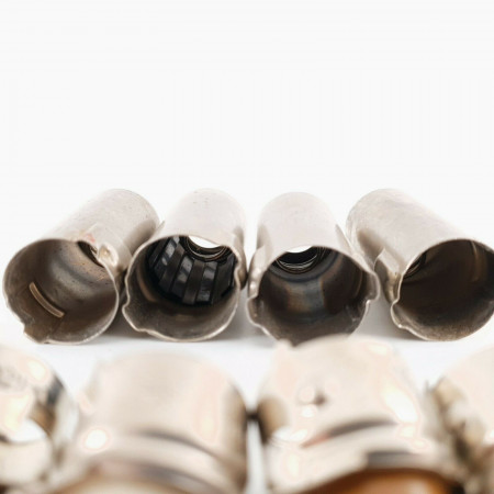 4 X 7 PIN TUBE SOCKET + SHIELD. SYLVANIA. TS102P01. HIGH QUALITY CQ  ENA