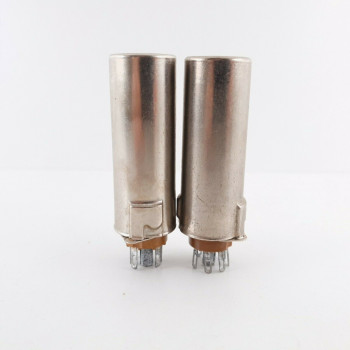 2 X 7 PIN TUBE SOCKET + SHIELD. SYLVANIA. TS102P01. HIGH QUALITY CQ  ENA