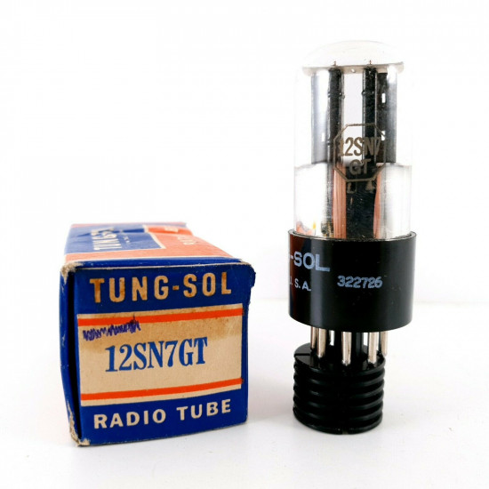 1 X 12SN7GT TUBE. TUNG-SOL BRAND. 1950s PRODUCTION. M63.E146  ES