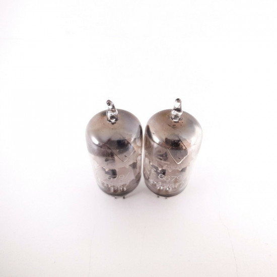 2 X 12AT7 / 6679 GE TUBE. TILTED GETTER. 1950s PRODUCTION. NOS/NIB. AB  ENA