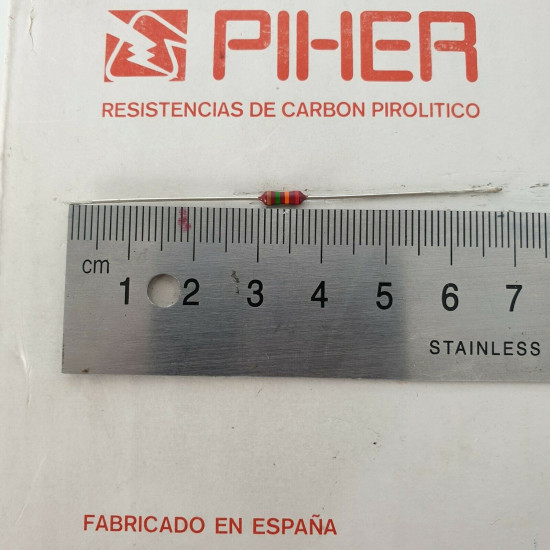 2 X 1/4W 15K 2% 1970s VINTAGE PIHER RESISTOR. NOS. C1824U1350F140222