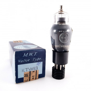 1 X KTW63 MWT TUBE. BLACK PLATE. 1950s PRODUCTION. NOS/NIB. AB  ENA