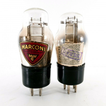 2 X P2 ST TUBE. MARCONI. CHROME PLATES. CC  ENA