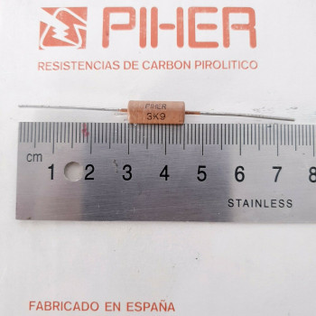 1 X 1W 3,9K 3.9K 3K9 10% 1960s VINTAGE PIHER RESISTOR. NOS. C1825U580F020221