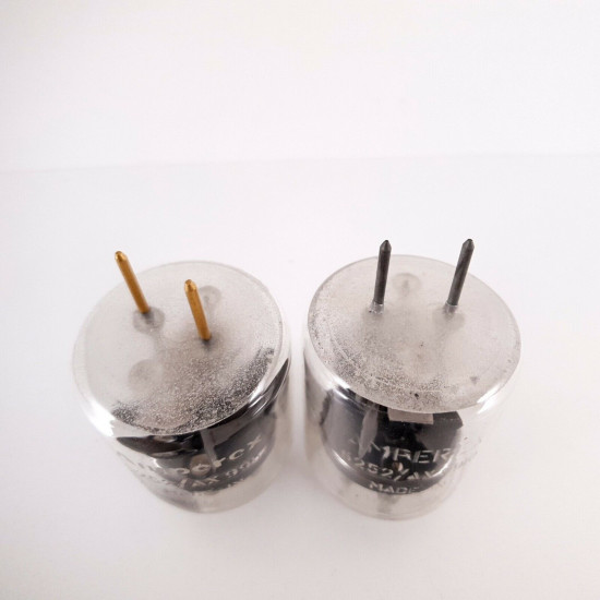 2 X 6252 / AX9910 AMPEREX TUBE. HOLLAND. GOLD PIN. 1950s PROD. NOS/NIB. AB  ENA