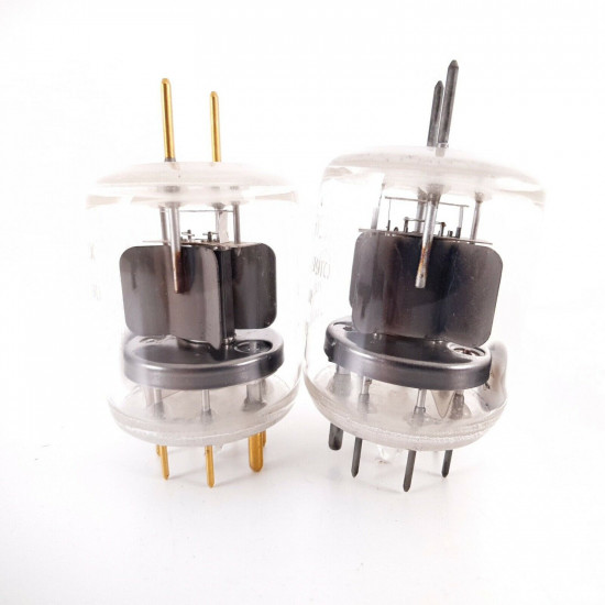 2 X 6252 / AX9910 AMPEREX TUBE. HOLLAND. GOLD PIN. 1950s PROD. NOS/NIB. AB  ENA