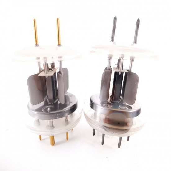 2 X 6252 / AX9910 AMPEREX TUBE. HOLLAND. GOLD PIN. 1950s PROD. NOS/NIB. AB  ENA