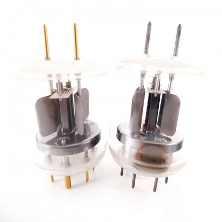2 X 6252 / AX9910 AMPEREX TUBE. HOLLAND. GOLD PIN. 1950s PROD. NOS/NIB. AB  ENA