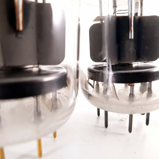 2 X 6252 / AX9910 AMPEREX TUBE. HOLLAND. GOLD PIN. 1950s PROD. NOS/NIB. AB  ENA