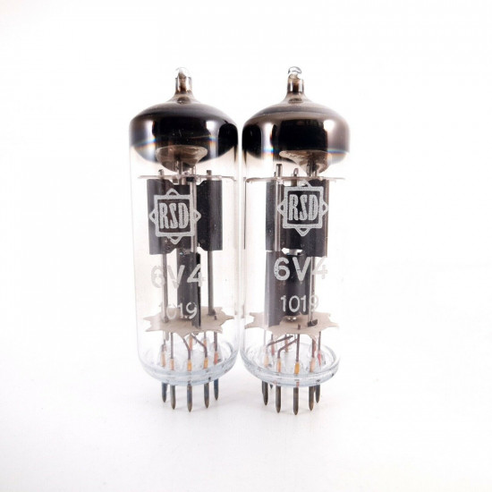 2 X EZ80 / 6V4 RSD TUBE. 1950s PROD. SOLID GETTER. NOS/NIB. AB  ENA