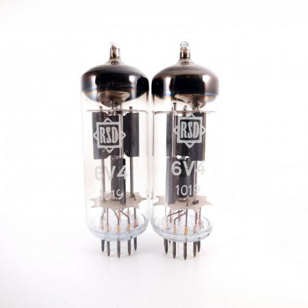 2 X EZ80 / 6V4 RSD TUBE. 1950s PROD. SOLID GETTER. NOS/NIB. AB  ENA